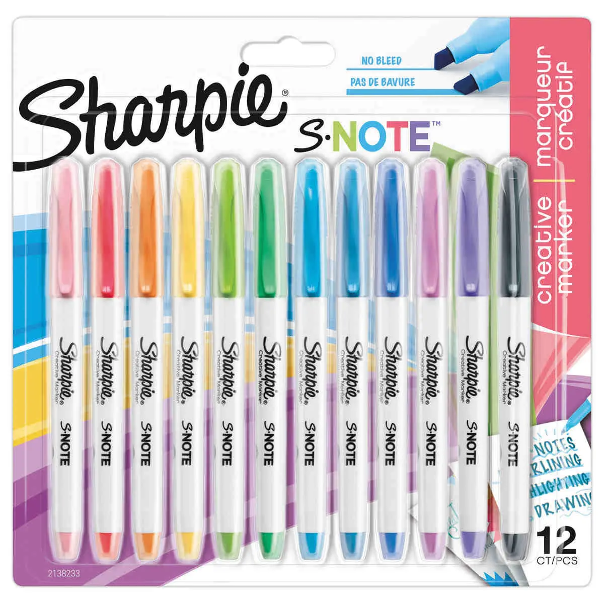 12 Surligneurs encre liquide assortis - SHARPIE photo du produit