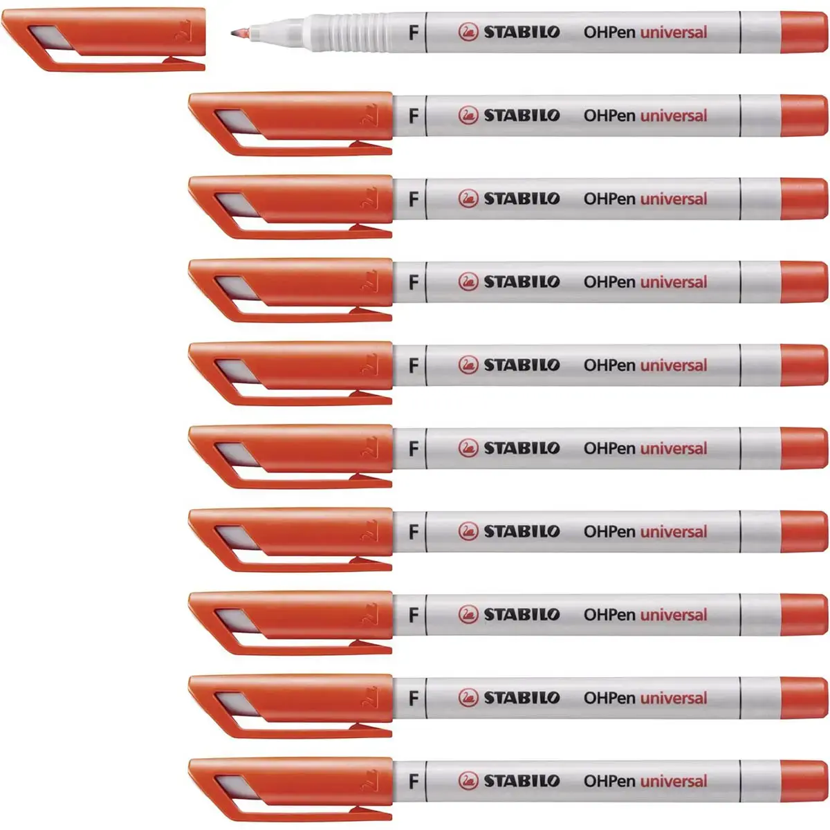 Marqueur effaçable OHPen - Pointe fine - Rouge - Stabilo photo du produit