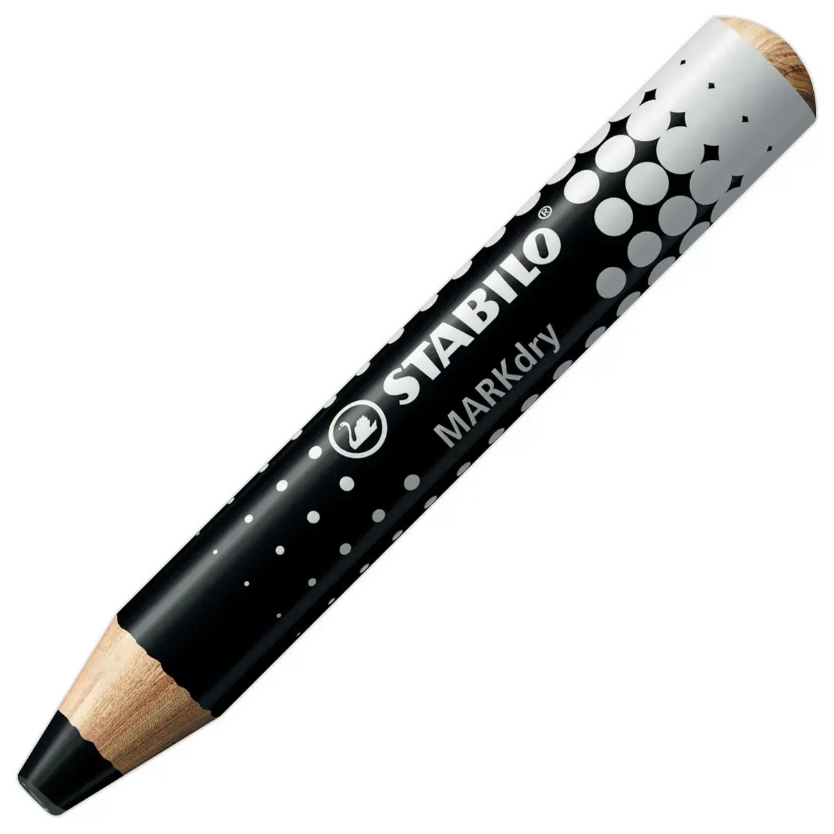 Crayon effa&ccedil;able &agrave; sec MARKdry - Noir - Stabilo photo du produit