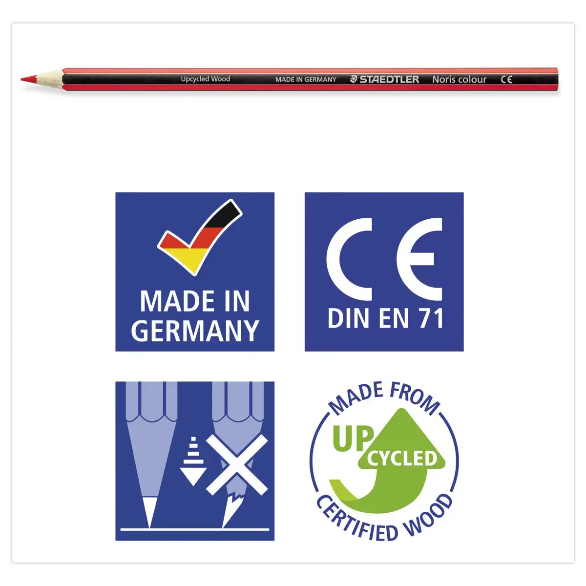 24 Crayons de couleur - Bois recycl&eacute; - STAEDTLER photo du produit