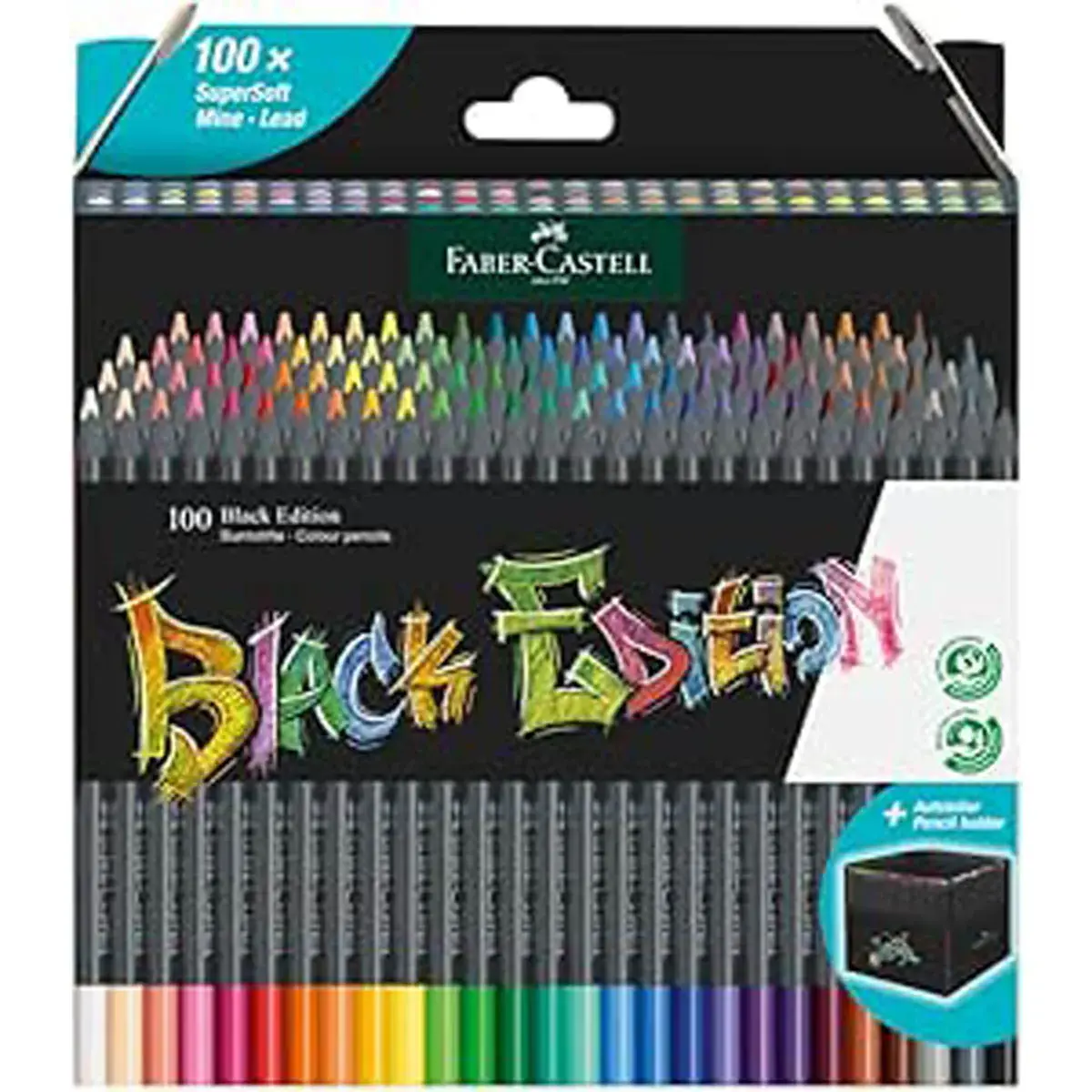 Boîte de 100 crayons de couleur - Mine 3 mm - Coloris assortis - Faber Castell photo du produit