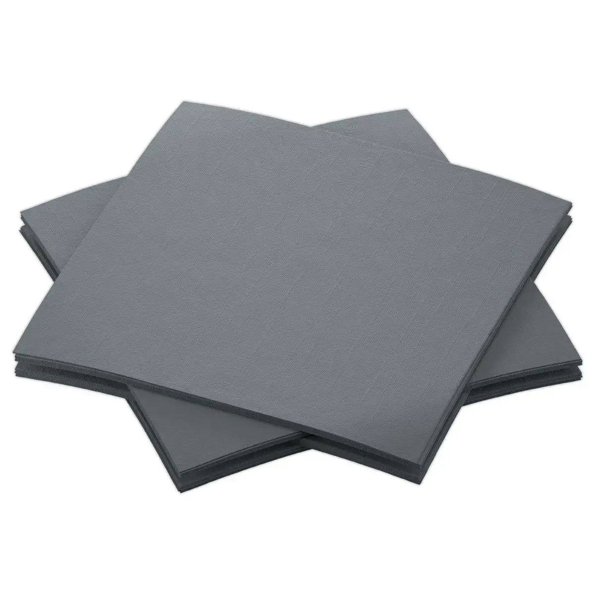 180 Serviettes cocktail - 20 x 20 cm - Gris - DUNI photo du produit