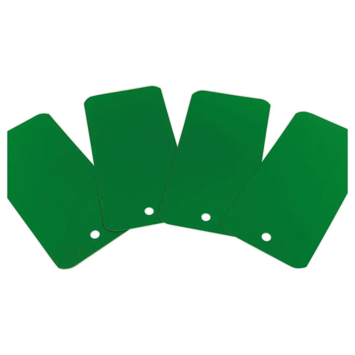1000 Etiquettes plastiques avec trou de suspension - 110 x 55mm - Verte photo du produit