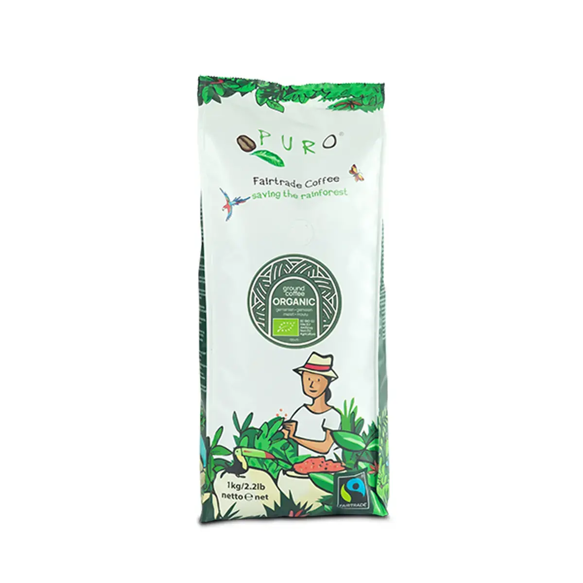 Café moulu Fairtrade - Bio - 1kg - Puro photo du produit