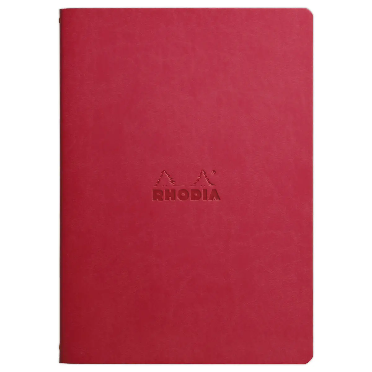 Carnet piqué Rhodiarama A5 64 pages, ligné, couverture souple rouge photo du produit