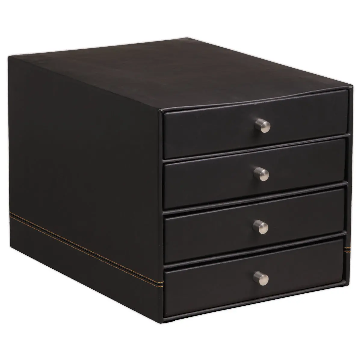 Module de classement Rhodiarama 4 tiroirs simili cuir italien - Noir photo du produit