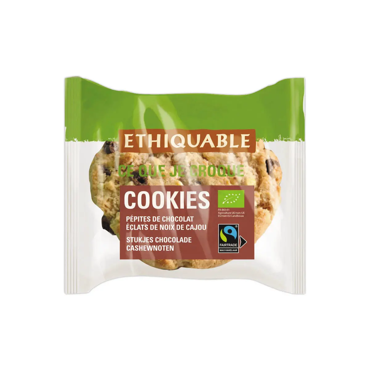 90 Mini cookies - Chocolat & noix de cajou - Ethiquable photo du produit