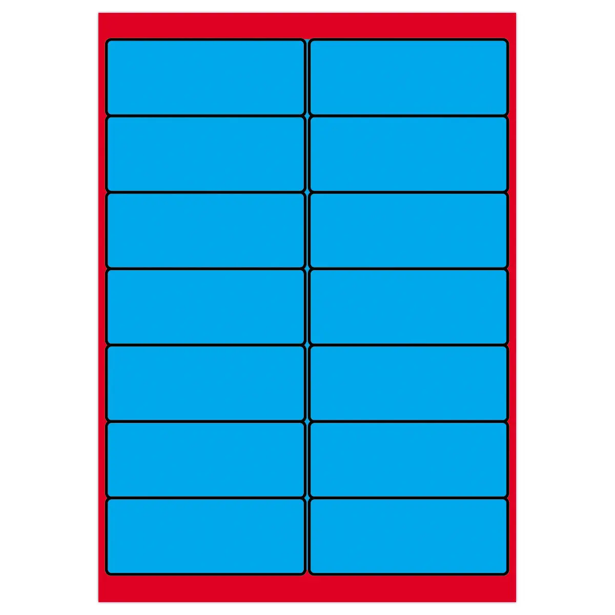 100 Planches d'étiquettes L99xH38,1 mm 1400 étiq/ boîte, bleu vif photo du produit