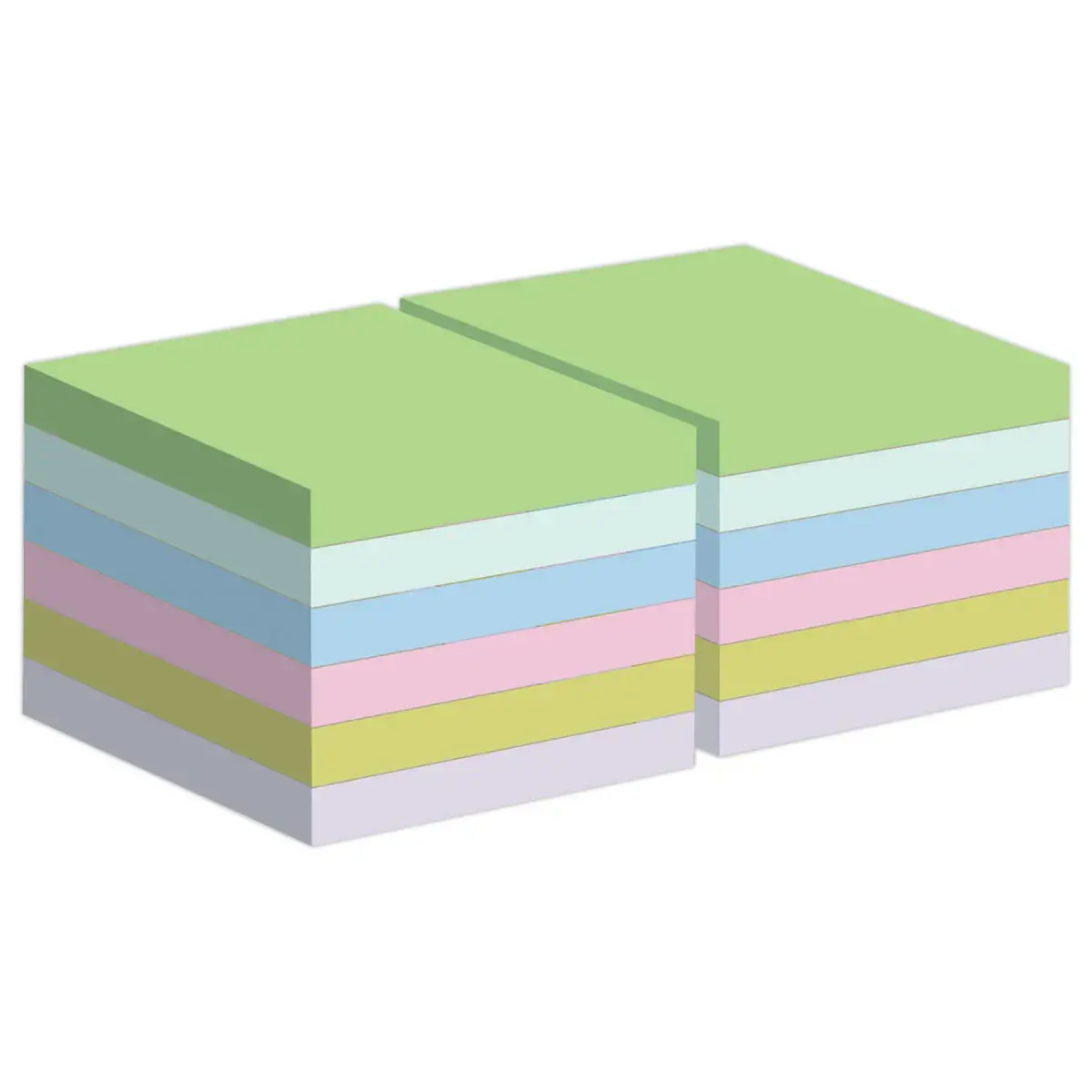 12 Blocs Post-It 7,6 X 7,6 cm, 70 feuilles- assortis photo du produit