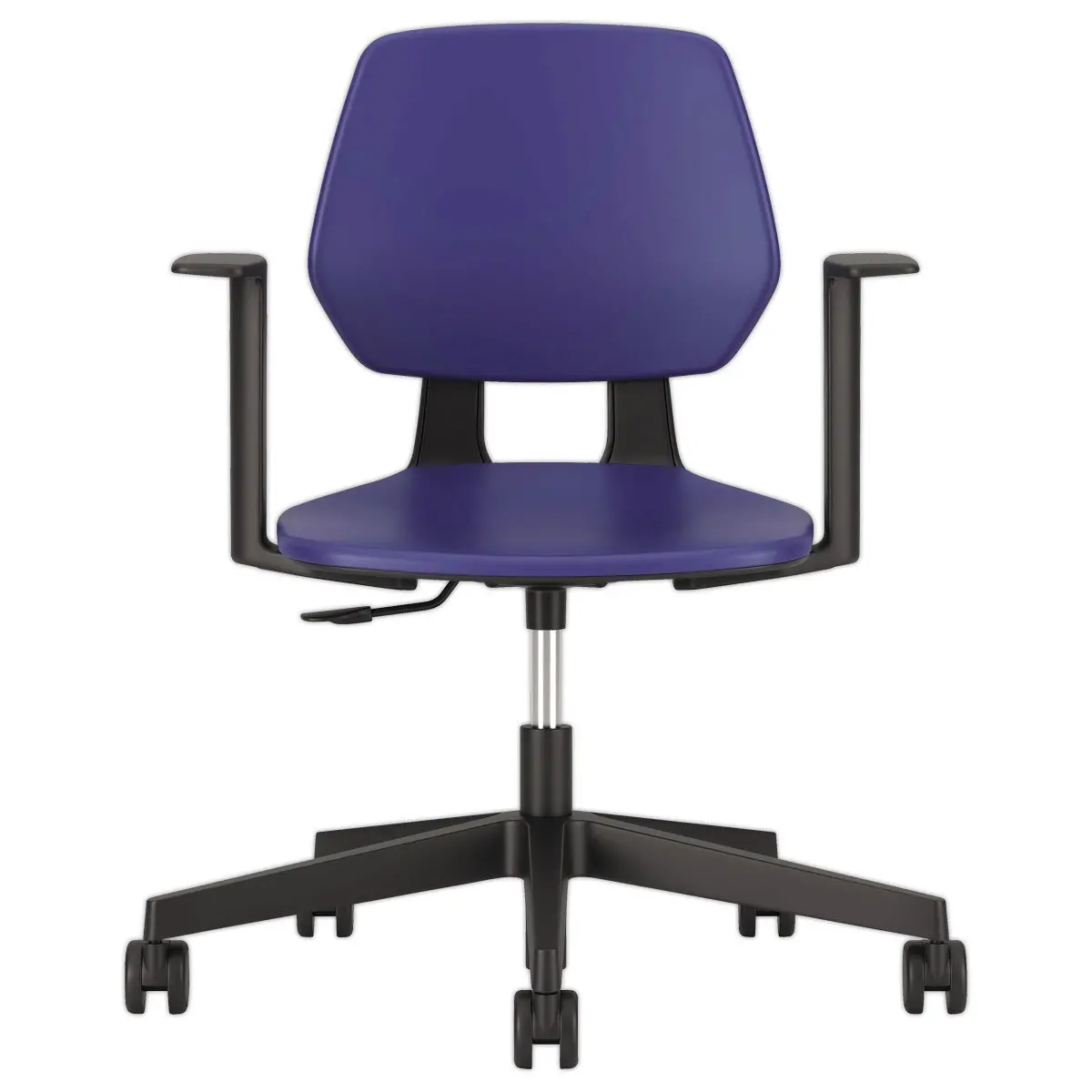 Siège CASHY pivotant dos bas accotoirsfixes bleu photo du produit