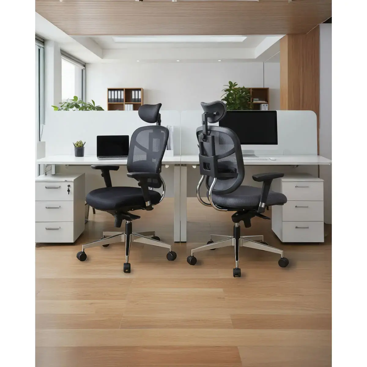 Siège STAR SEAT synchrone - Avec têtière - Noir - Monté photo du produit