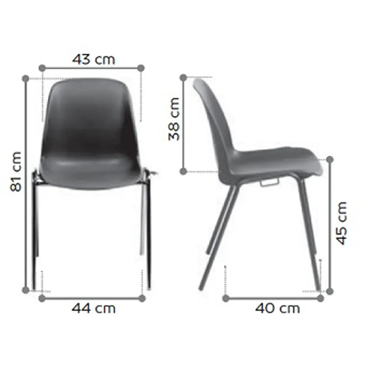 Chaise Charlotte translucide vert photo du produit