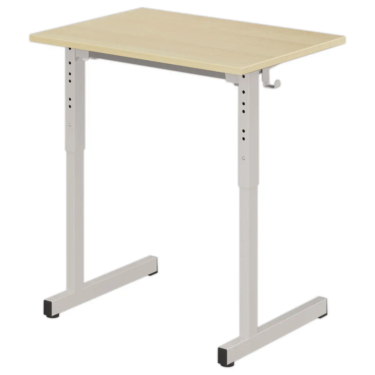 2 Tables GANGE réglables 70x50 cm hêtrespieds gris photo du produit