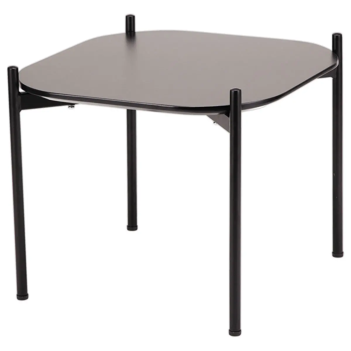 Table basse MEET 50 x 50 Noir pieds noirs photo du produit