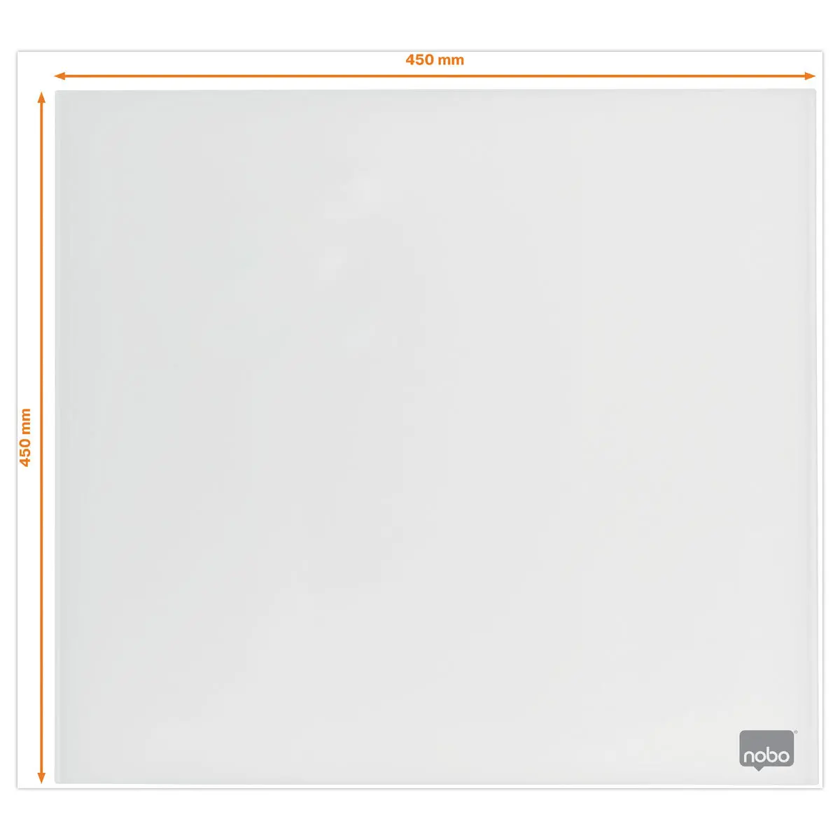 Tableau blanc en verre magnétique - 45 x 45 cm - NOBO photo du produit