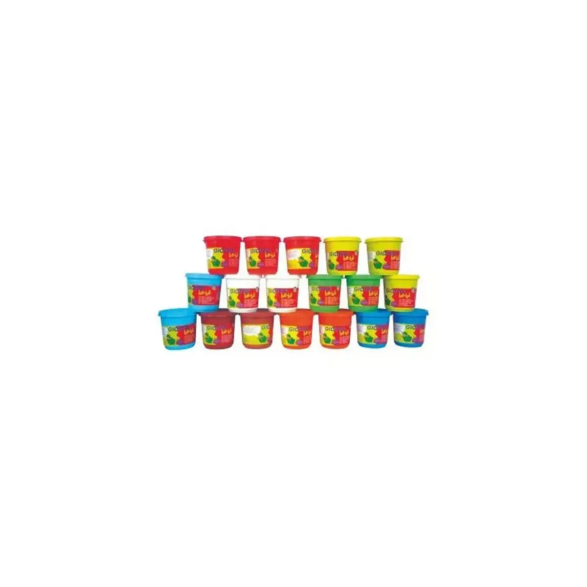 18 Pots de pâte à modeler - Couleurs assorties - Giotto photo du produit