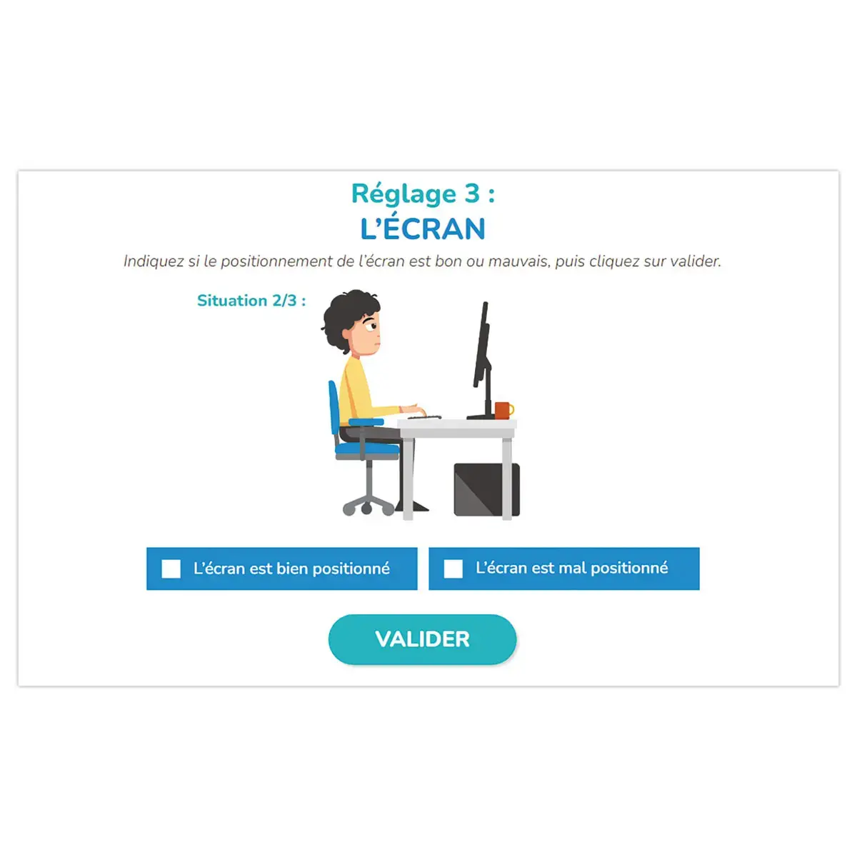 E-learning Gestes et postures travail sur &eacute;cran - 30 minutes - NEO FORMA photo du produit