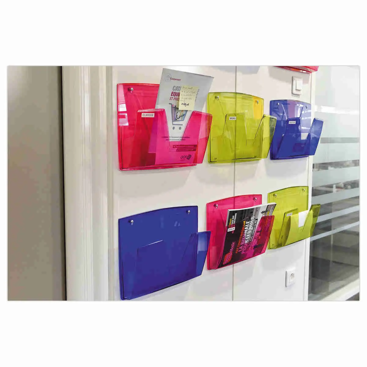 3 Corbeilles murales - Ouverture en V - 24 x 32 cm - CEP photo du produit