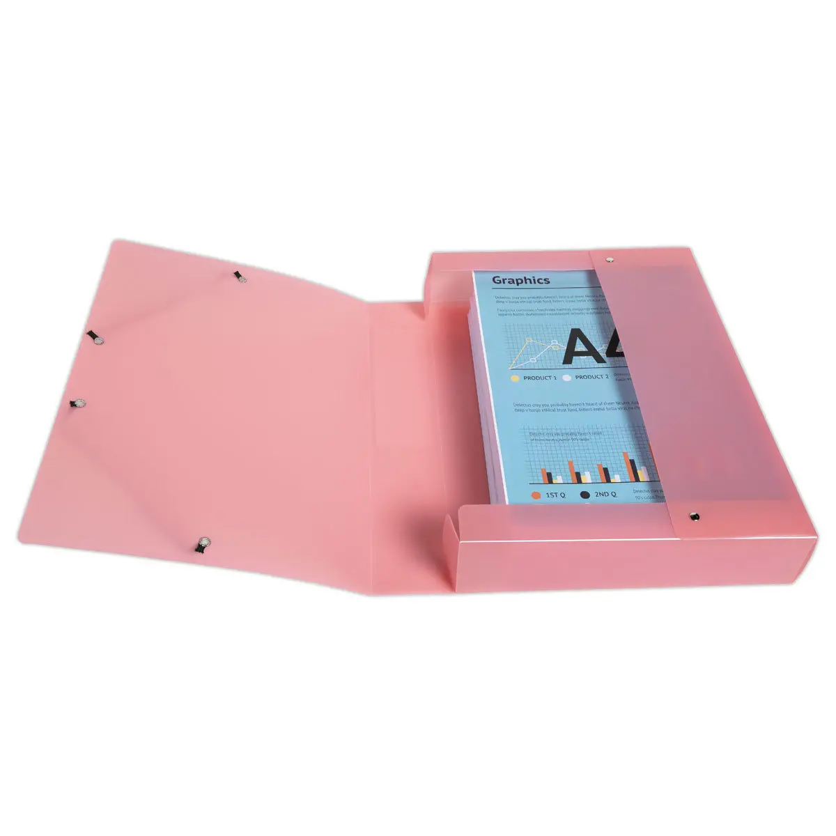 Bo&icirc;te classement Chromaline  A4 - dos 6 cm  Pastel - Couleurs assortis - Exacompta photo du produit