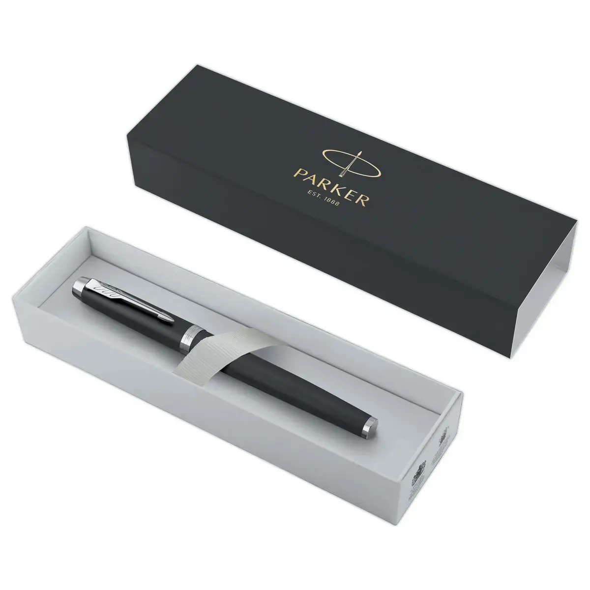 Stylo plume IM - Plume moyenne - Noir mat et finitions chrome - Parker photo du produit