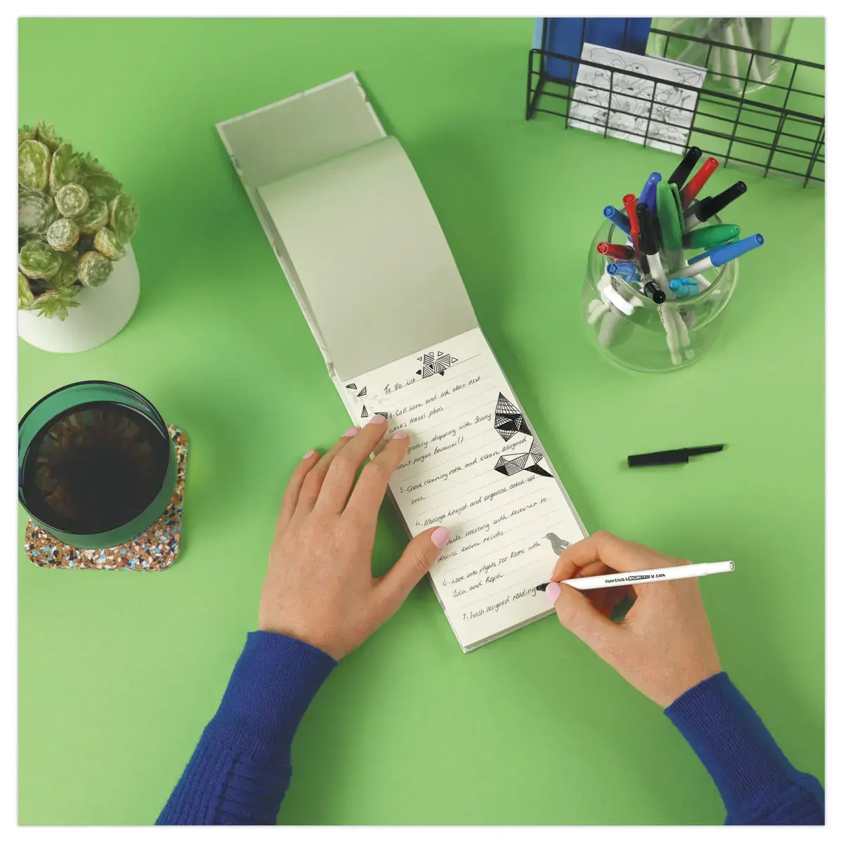 50 Stylo bille Kilometrico recyclé - Noir photo du produit