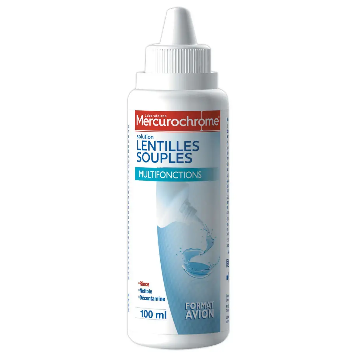 Solution lentilles souples 100ml - Mercurochrome photo du produit