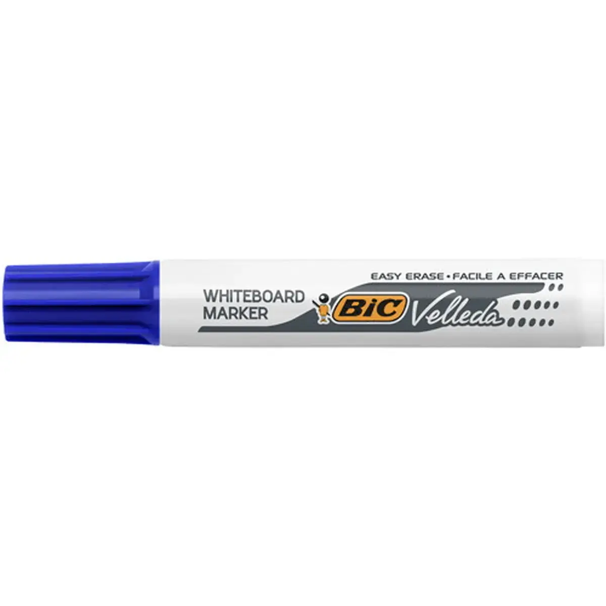 BIC Velleda 1791 Feutres pour Tableau Blanc Effa&ccedil;ables &agrave; Sec Pointe Large Biseaut&eacute;e - Bleu, Bo&icirc;te de 12 photo du produit