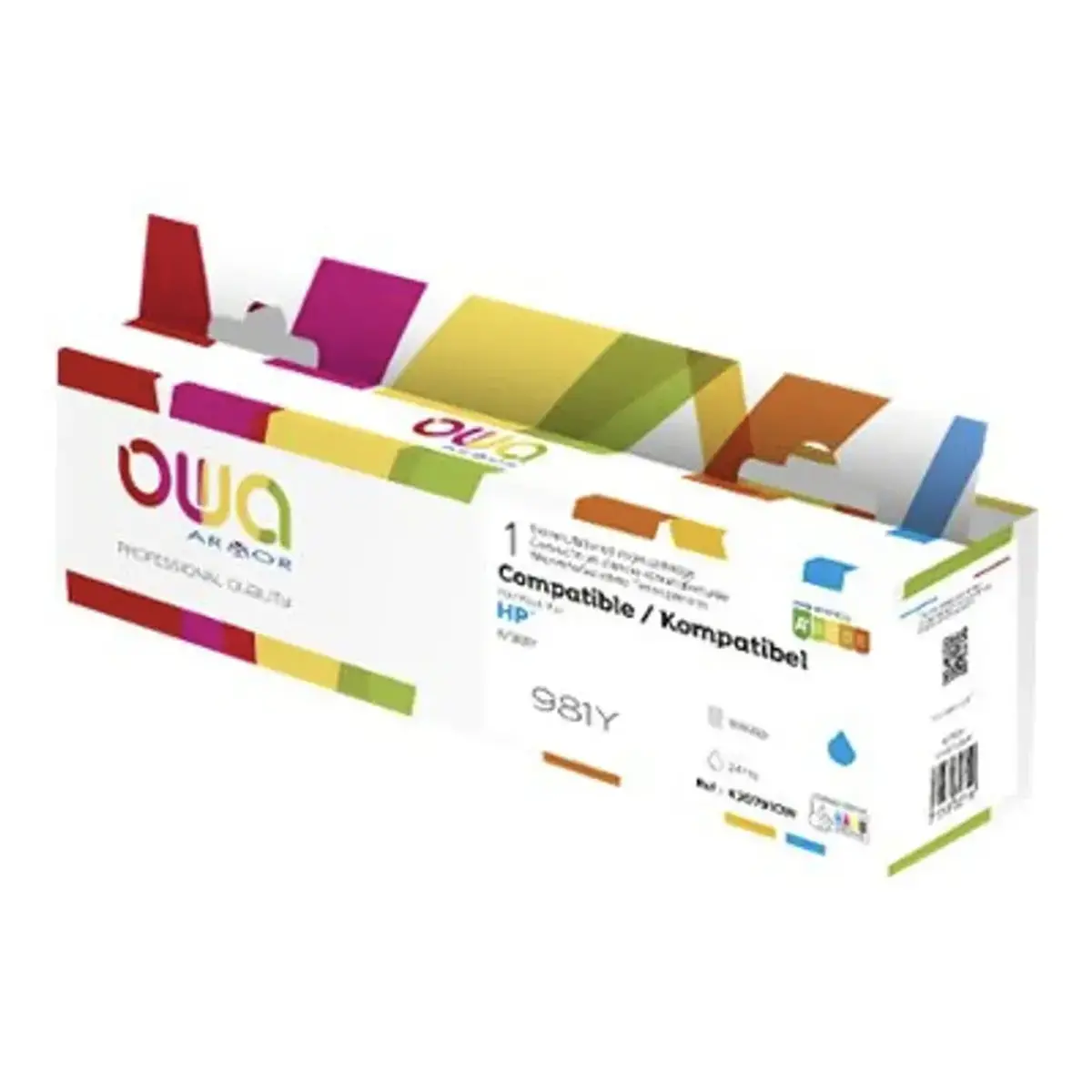 Cartouche d'encre cyan &eacute;quiv. HP L0R13A - K20791OW OWA photo du produit