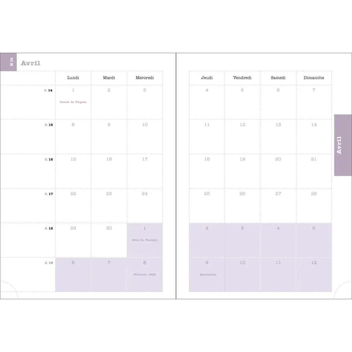 Agenda semainier Exacompta Color Design - 15 x 21 cm - Fleurs photo du produit