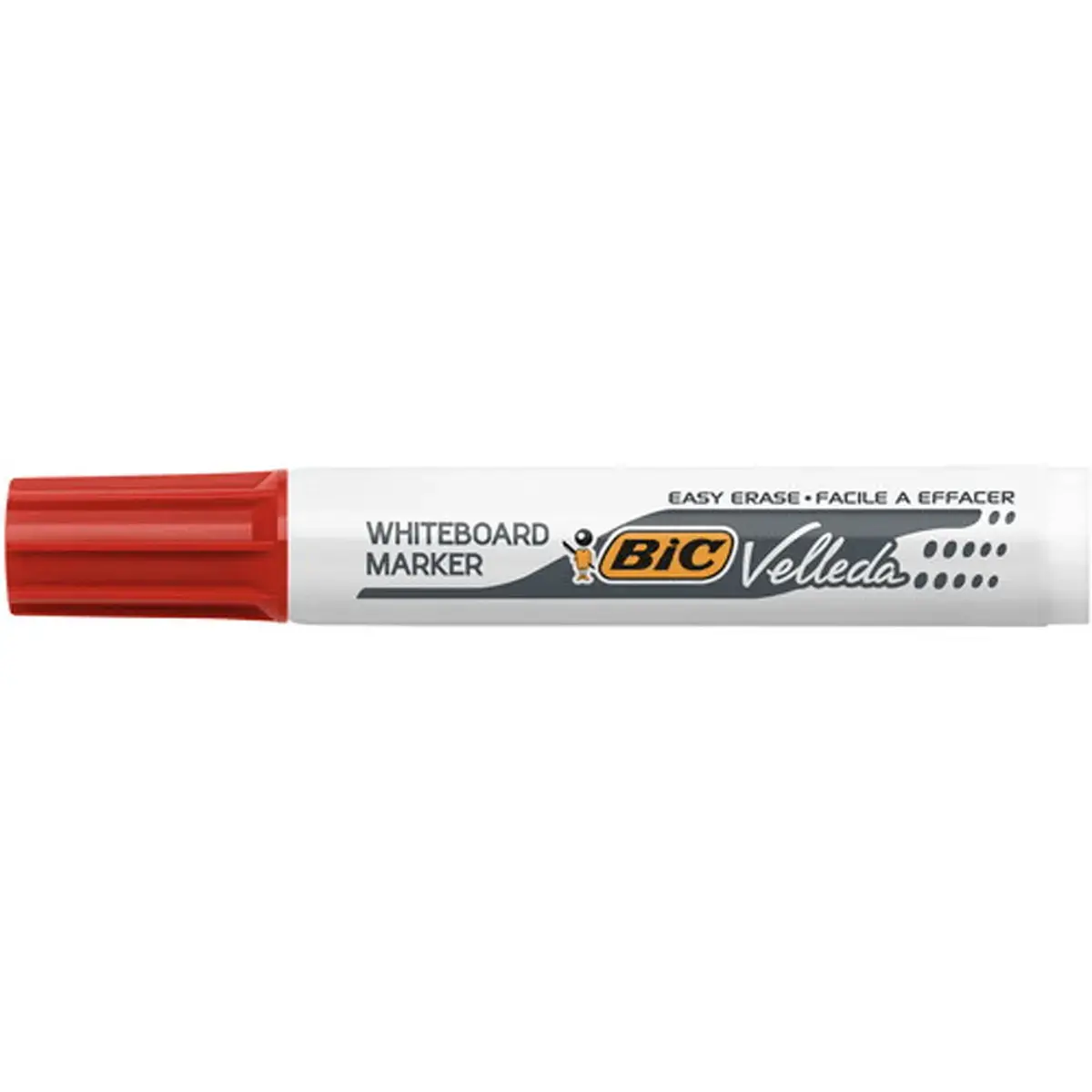 BIC Velleda 1791 Feutres pour Tableau Blanc Effa&ccedil;ables &agrave; Sec Pointe Large Biseaut&eacute;e - Rouge, Bo&icirc;te de 12 photo du produit