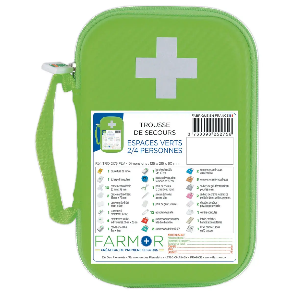 Trousse de secours Espaces verts 2/4 personnes - Farmor photo du produit