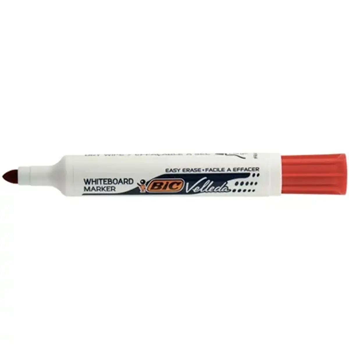 BIC Velleda 1711 Feutres pour Tableau Blanc Effaçables à Sec à Pointe Conique Moyenne - Rouge photo du produit
