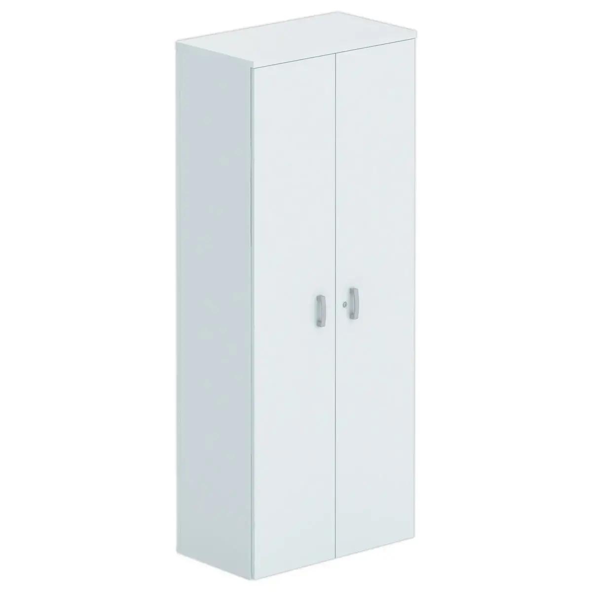 Armoire haute mélamine 2 portes 197x80x42cm gris photo du produit