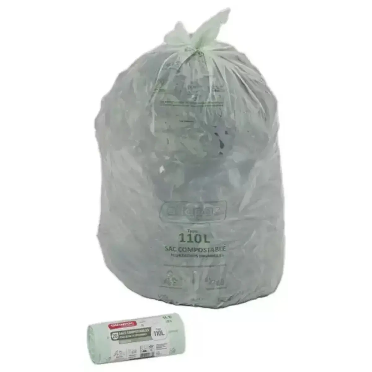 200 Sacs verts pour d&eacute;chets quotidiens 110L photo du produit