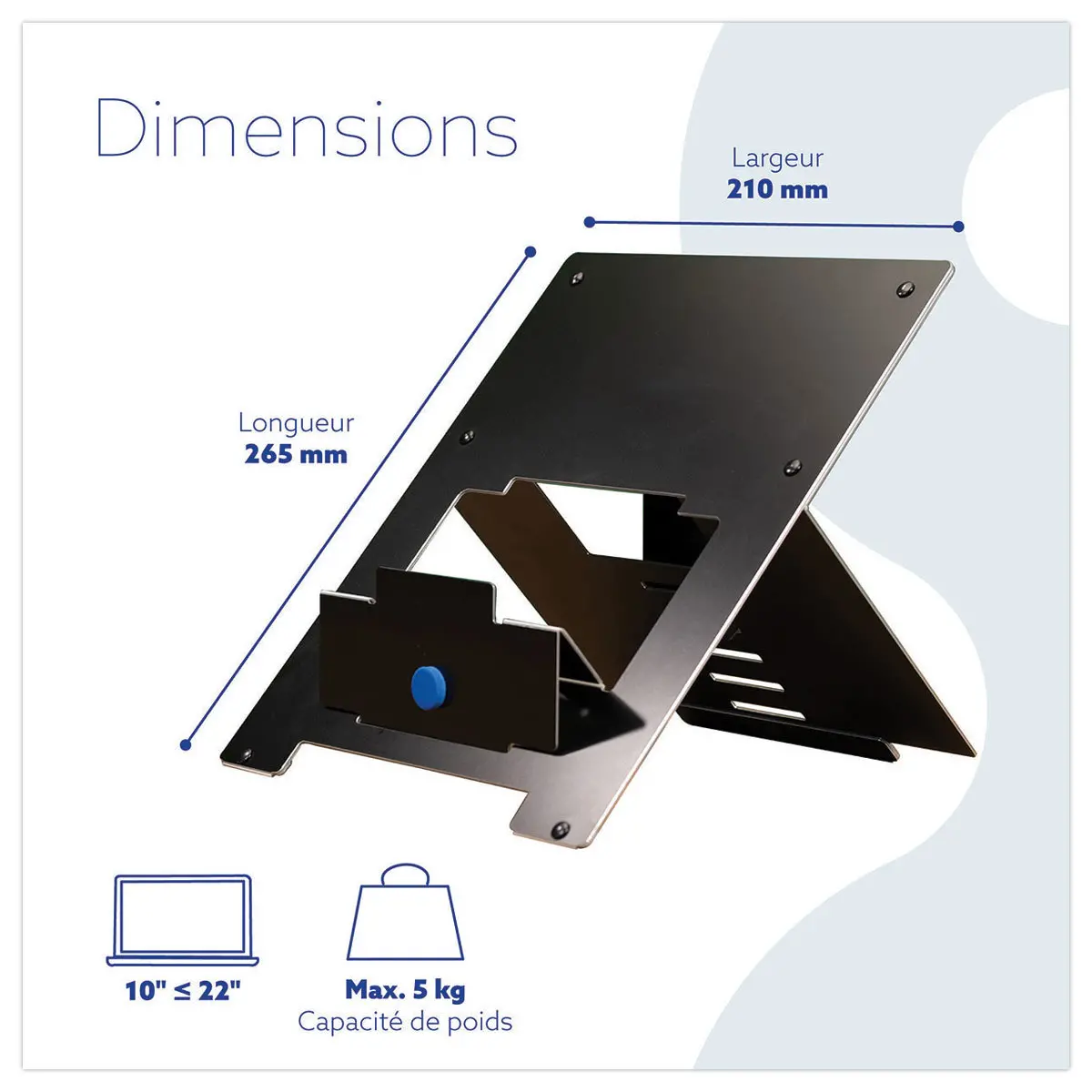 Support PC portable RISER flexible photo du produit