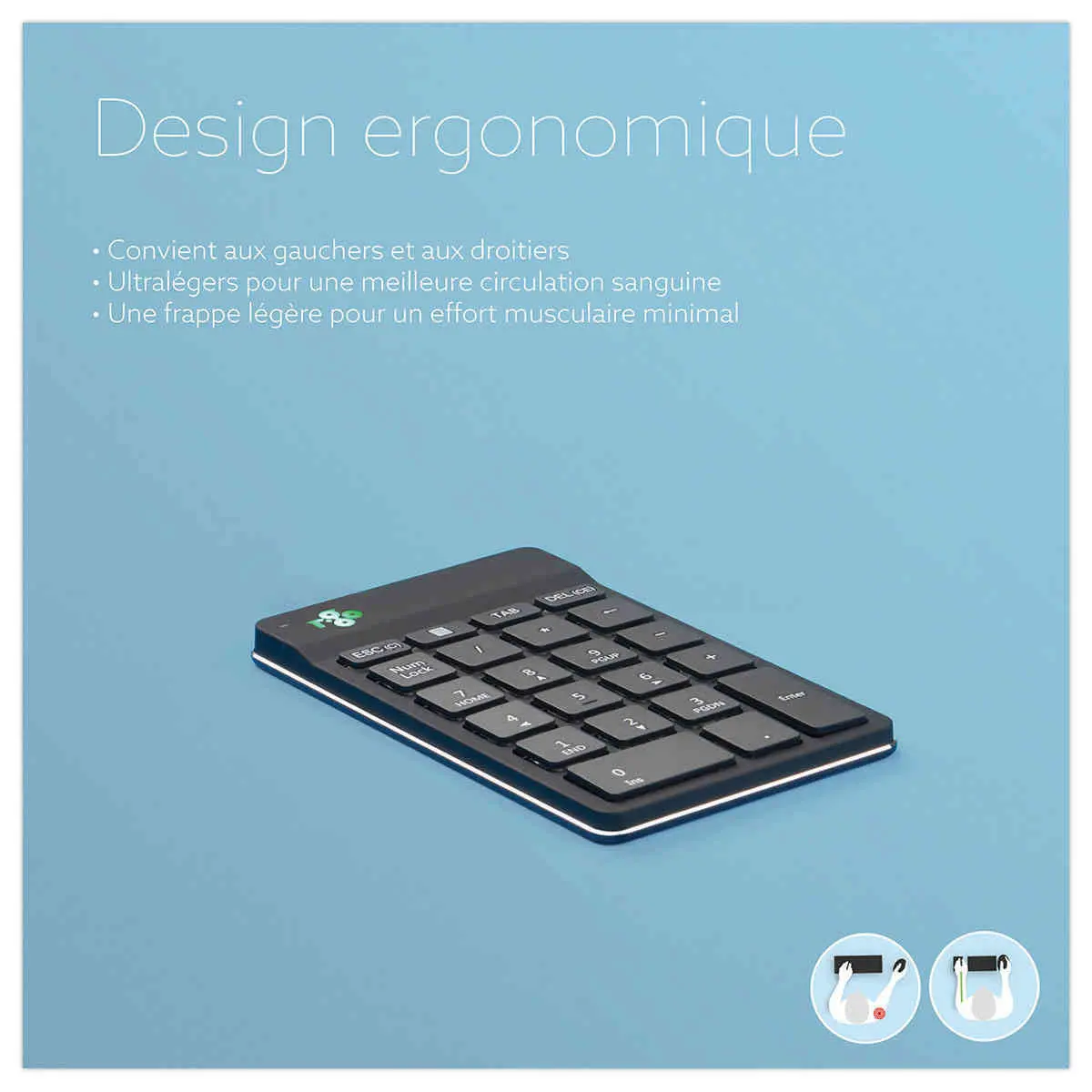 Pavé numérique bluetooth R-GO photo du produit