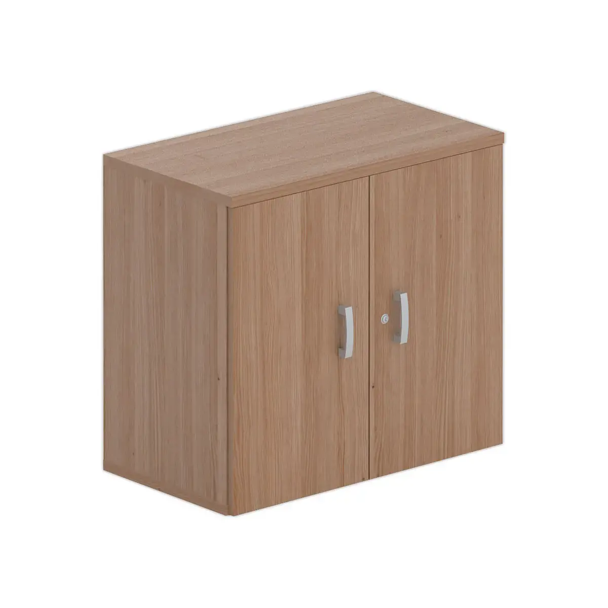 Armoire basse mélamine 2 portes 73x80x42cm noyer photo du produit