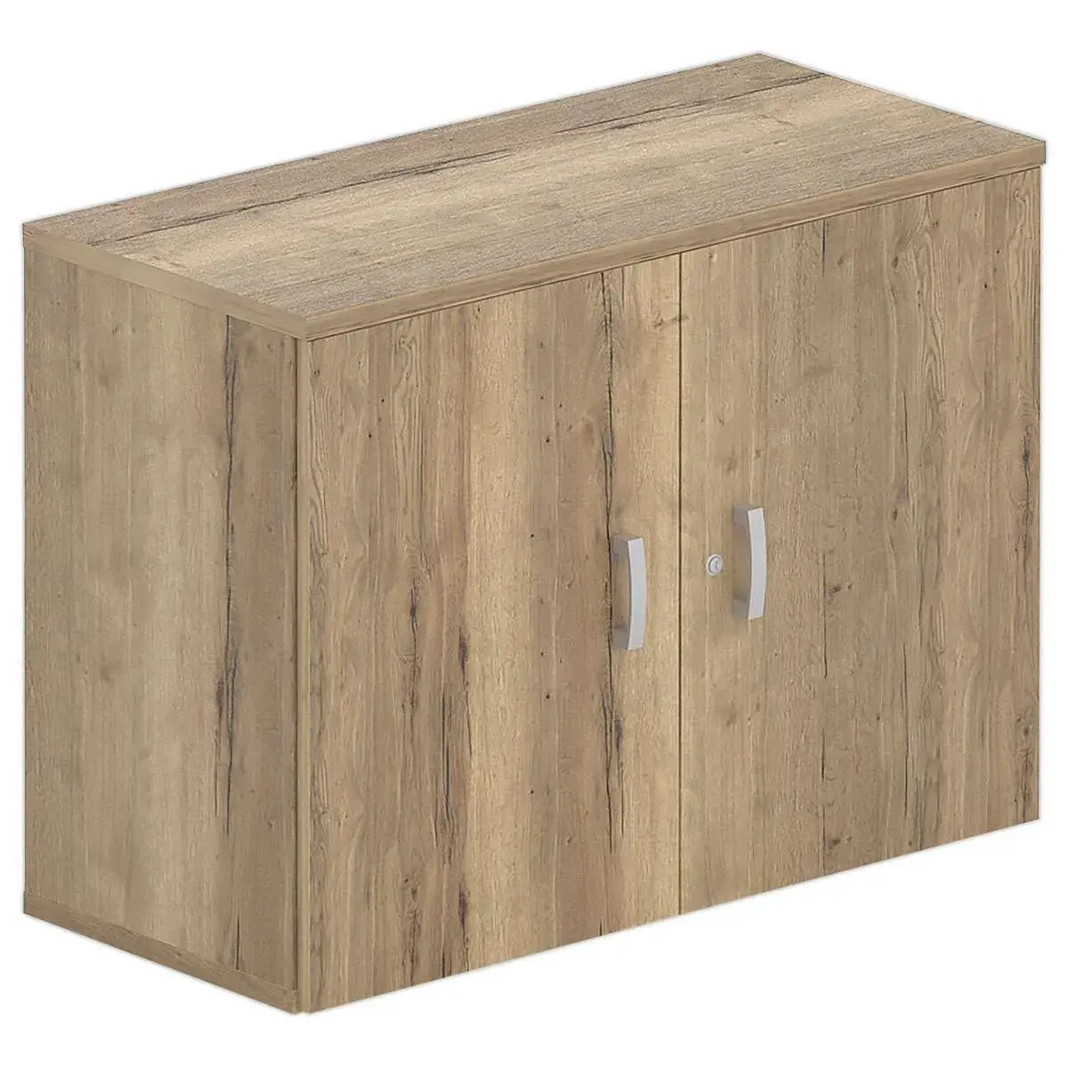 Armoire basse – 2 portes – 73 x 100 x 42 cm – Chêne veiné photo du produit