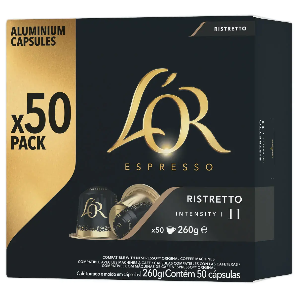 Boite de 50 capsules de café L'OR Espresso Ristretto photo du produit
