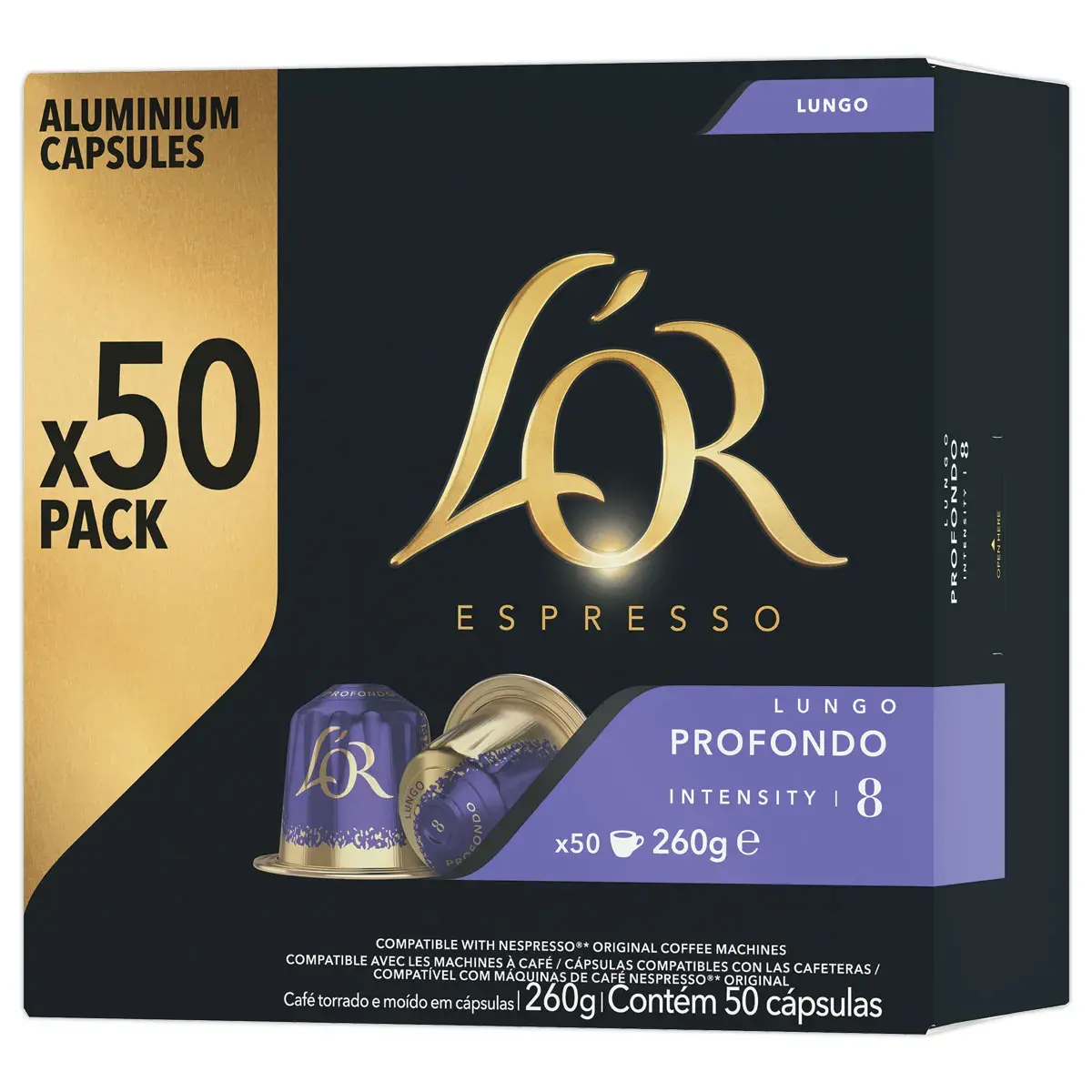 50 Capsules de café L'OR Espresso Lungo Profondo - Compatibles Nespresso photo du produit