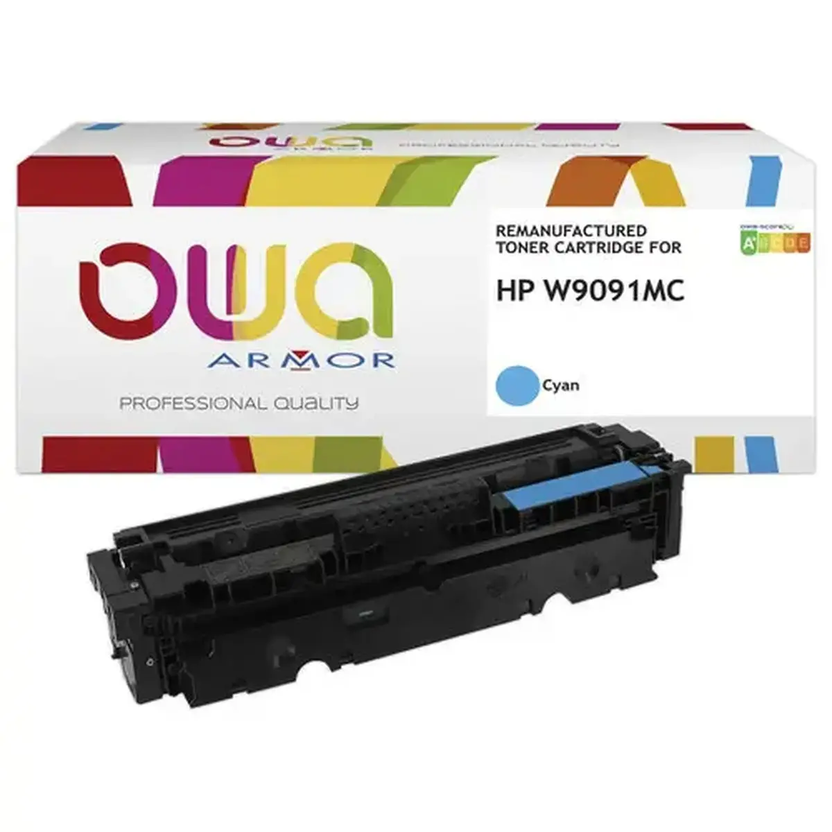 Toner OWA &eacute;quivalent HP W9091MC Cyan photo du produit