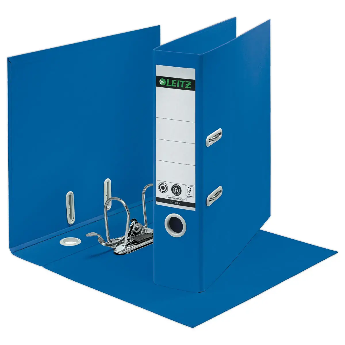 Classeurs à levier 180° LEITZ Recyclé A4 - Dos 8 cm - Bleu photo du produit