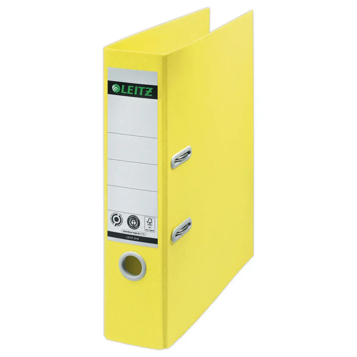 Classeurs à levier 180° Recyclé A4 - Dos 8 cm - jaune - Leitz photo du produit