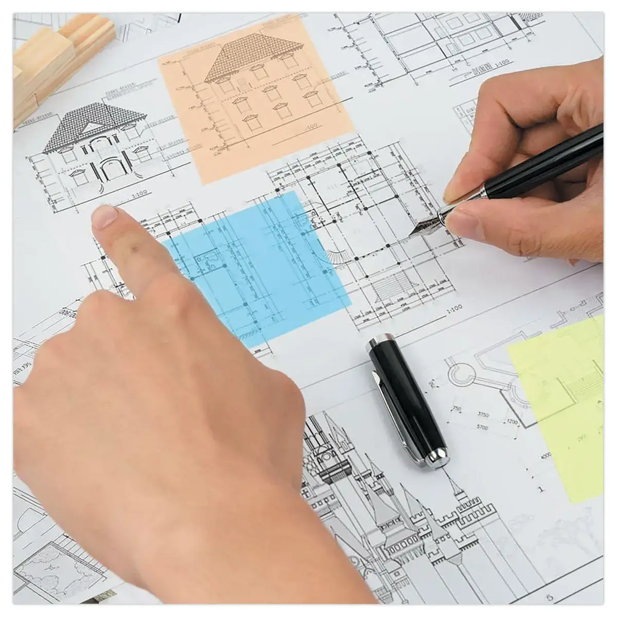 Paquet 50 feuilles de notes adh&eacute;sives transparentes 75x75 mm blanc photo du produit