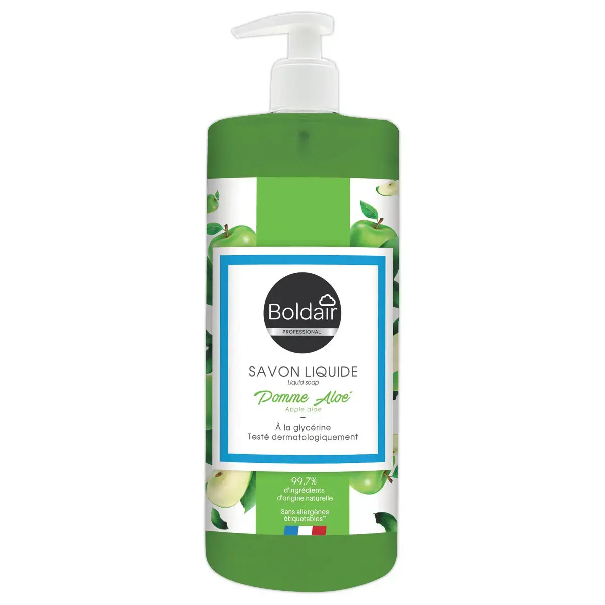 Savon liquide &ndash; 500 ml &ndash; Senteur Pomme Alo&eacute; vera &ndash; Boldair photo du produit