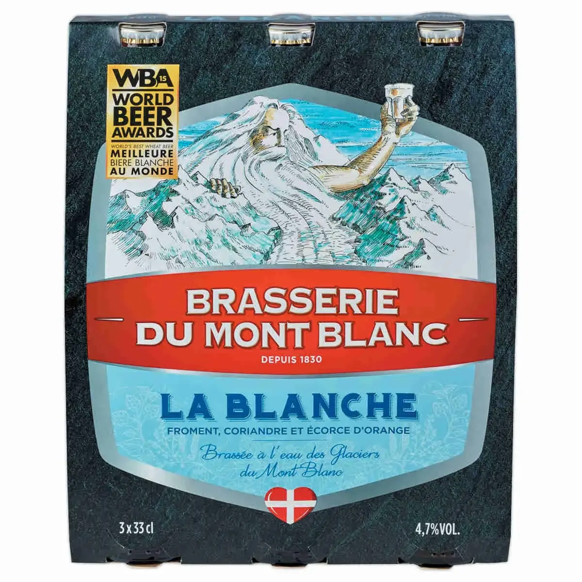 12 Bouteilles de bi&egrave;re blanche - 33 cl - BRASSERIE DU MONT-BLANC photo du produit