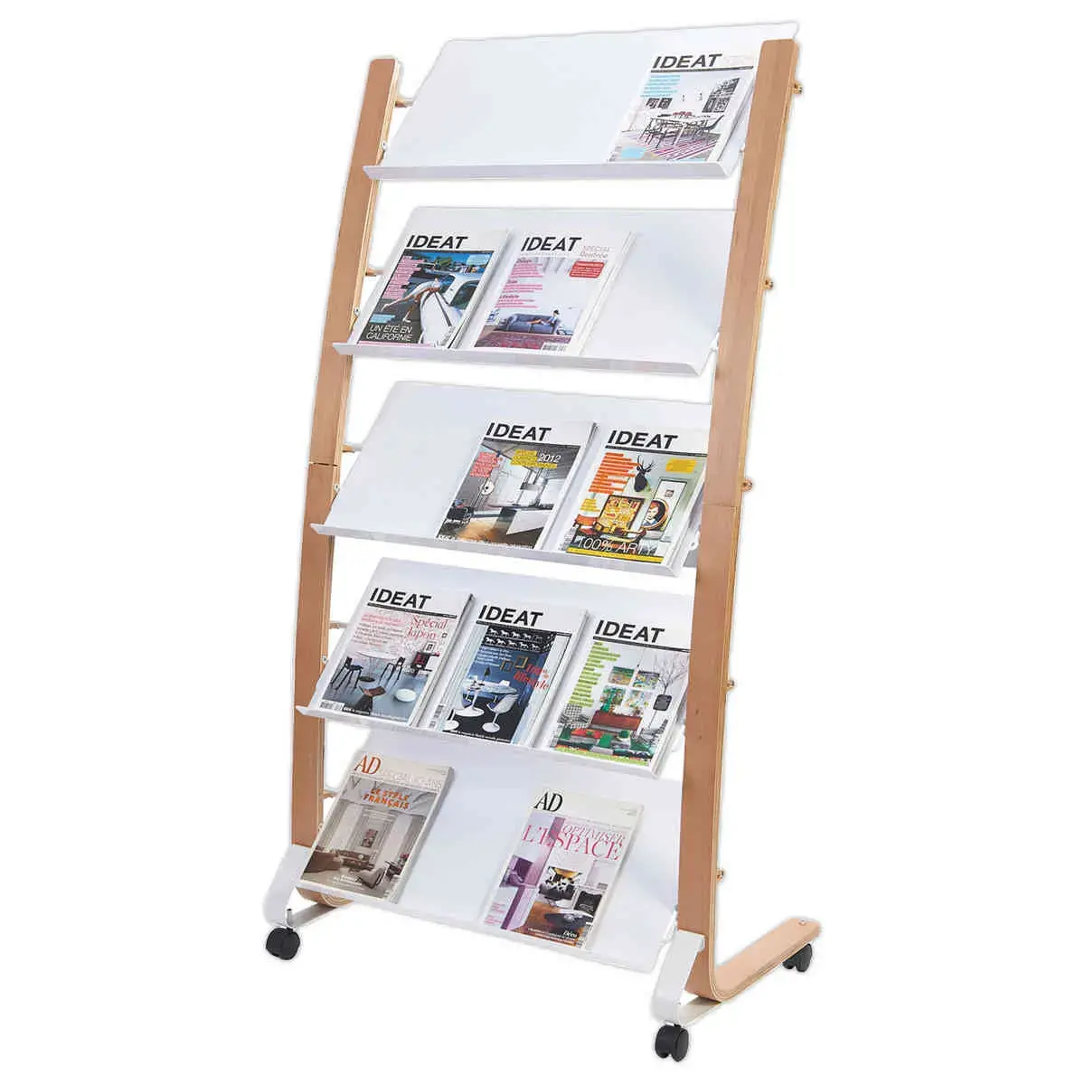 Pr&eacute;sentoir de sol mobile 15 compartiments photo du produit