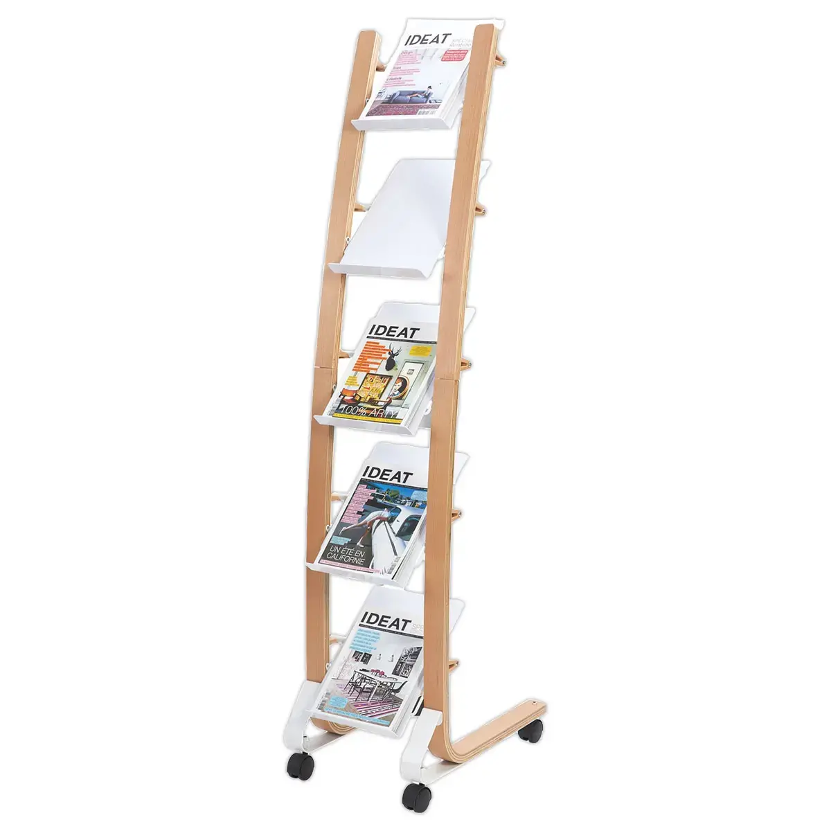 Présentoir de sol mobile 5 compartiments photo du produit