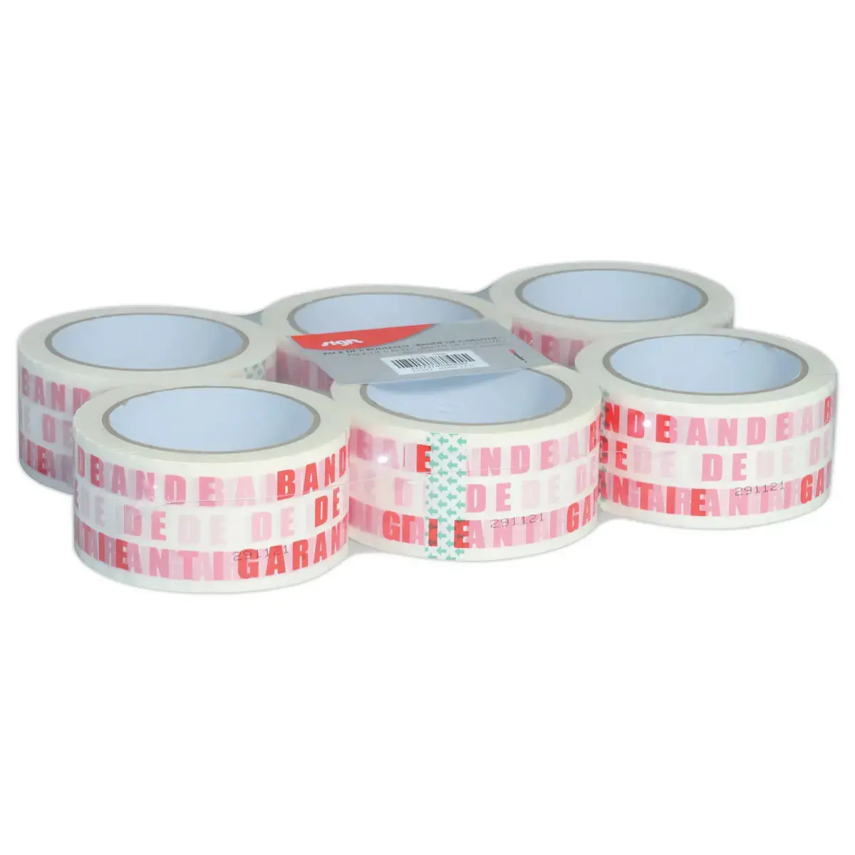 Rouleau adhésif polypropylène "Bande de garantie" - 66m x 50mm photo du produit