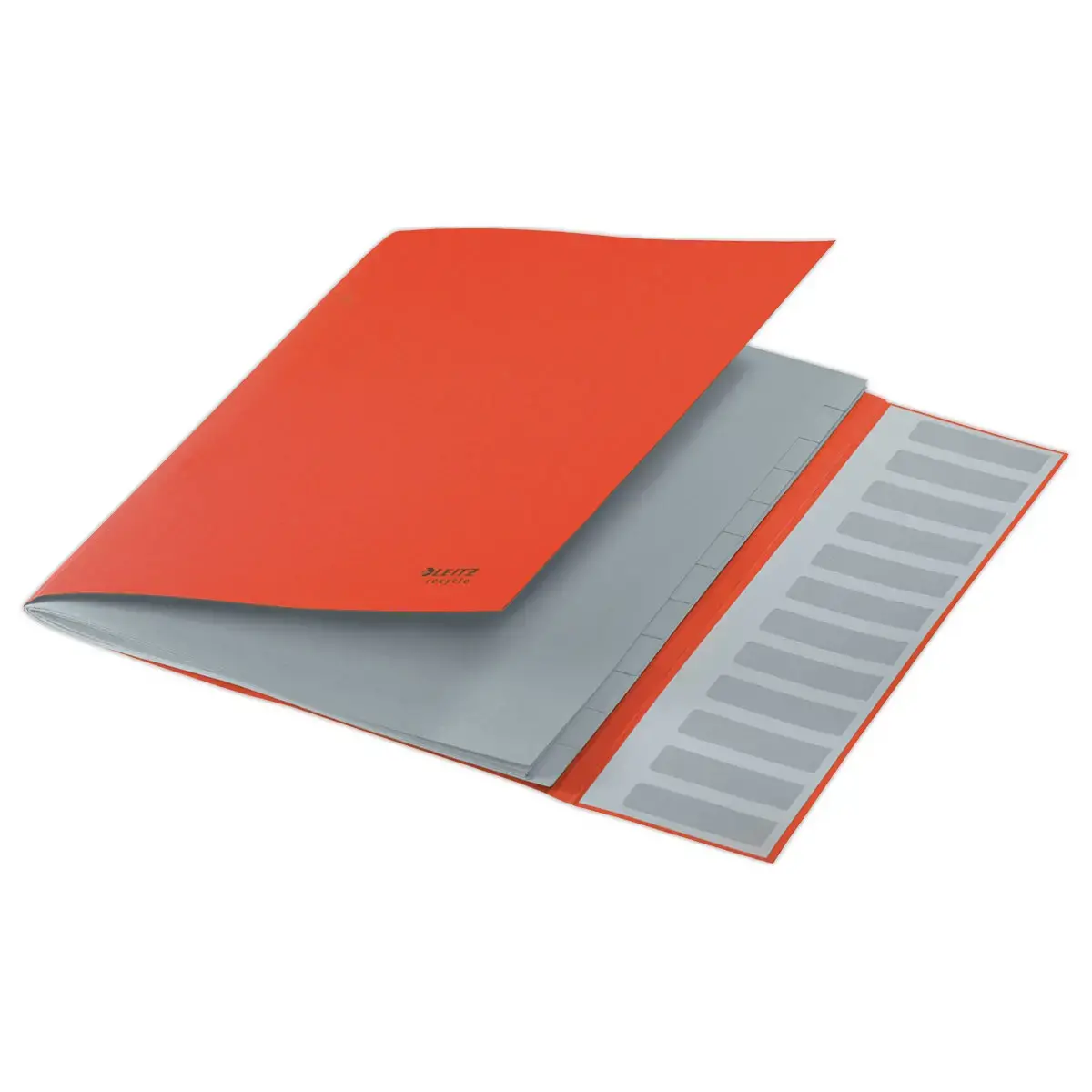 Trieur avec élastiques Leitz 12 touches - 100% recyclé - Rouge photo du produit